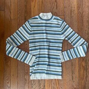 Striped Ribbed Long Sleeve Sweater